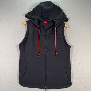 Nike Court Tennis Hooded Vest Womens Small‎ Black Full Zip Sleeveless 715205-010